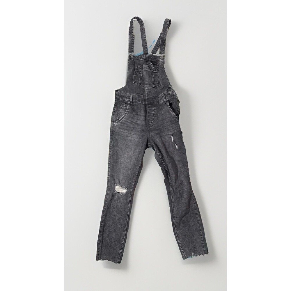 Free People We The Free Overalls Womens Jeans Size 28 Gray CRVY Small